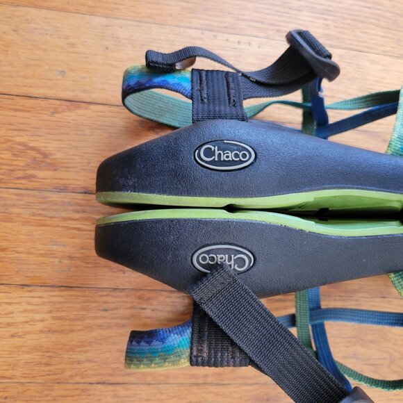 Chaco 9 Z/1 Classic Sandals Blu Vibram Sole Adjustable Straps Summer Hiking Spor - Picture 6 of 7